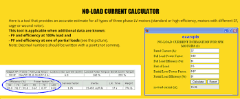 Motor No Load Currents Electric Motors Generators