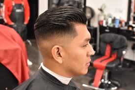 Slick back + mid fade. Been Getting A Lot Of These Slick Back Type Fades Lately I Really Enjoy Doing Them What Do You Guys Think Barber