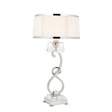 Check spelling or type a new query. Tall Nickel Table Light Polished Nickel And Crystal With White Shade