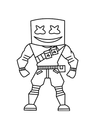 Stranger things characters coloring pages: Fortnite Marshmello Coloring Pages Free Printable Fortnite Marshmello Coloring Pages