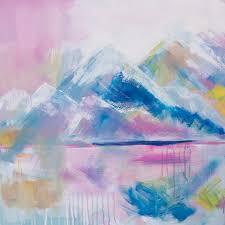 Abstract Mountain Painting Fine Art