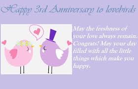 Happy 3rd Marriage Anniversary Wishes Images Happy 3rd Anniversary Marriage Anniversary Anniversary Wishes Message