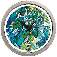 Maybe you would like to learn more about one of these? Artist Series Diane Rakocy Up Close 14 5 Silver Contemporary Body Quartz Movement Decorative Wall Clock