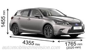 Dimensions Of Lexus Cars Showing Length Width And Height
