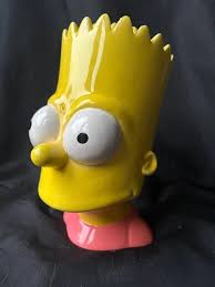 RARE THE SIMPSONS Bart Simpson Ceramic Money Box 2000 Matt Groening Good  Cond £31.88