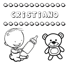Prueba todo tipo de colores y pinceles diferentes. Dibujo Del Nombre Cristiano Para Colorear Pintar E Imprimir