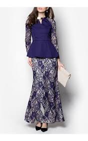 Vercato Zera Baju Kurung Navy Model Pakaian Hijab Pakaian Wanita Model Pakaian