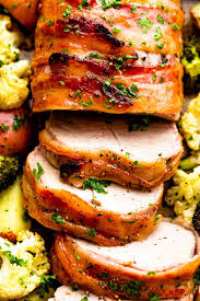 The sweet potatoes and pears were tender, flavorful, and heavenly. Bacon Wrapped Pork Tenderloin Recipe Diethood