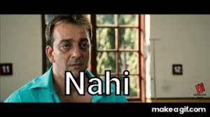 Sanjay Dutt Nahi Gif Munna Bhai New Gif New Gif Munna Bhai Sanjay Dutt Nahi