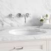 This type of bathroom faucet combines the spout and the handle in one unit. 1