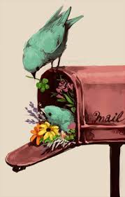 Mail Birds Reminds Me Of A Poem I Wrote As A Kid About Birds In My Mailbox Would Be Cute To Scrap Bird Art Art Birds