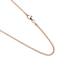 Rose Gold Plated Over Sterling Silver Chain Pop Corn Necklace 14 16 18 20 22 24 30 Inches Cv11taqrvml Rose Gold Plates Sterling Silver Chains Necklaces With Meaning