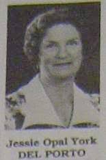 Jessie Opal York Del Porto (1911-1999)