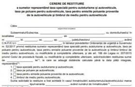 25/2018, în vigoare din 30 martie 2018, simplifică procedura de restituire a taxei auto, în sensul că aceasta se va. Actualitate Nu Mai Puteti Solicita Restituirea Taxei Auto Dupa 31 August