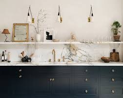 Charcoal Kitchen Cabinets Marble Backsplash Brass Wall Lights Colin King Interiors Walllights Kitchen Interior Interior Design Kitchen Kitchen Design
