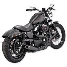 Roland Sands Design Slant 2 Into 1 Black Exhaust System 161 971 Roland Sands Design Harley Davidson Bikes Harley