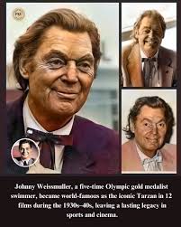 What was Johnny Weissmuller's Olympic swimming career like?