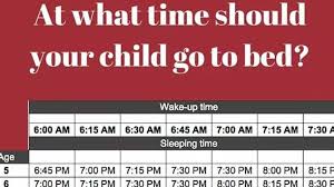 unrealistic bedtime rules shared by elementary school go