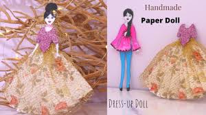 More images for how to make doll dress with paper easy » Diy Handmade Paper Doll Making Awesome Paper Doll With Different Dresses Easy Doll Making Crafts Youtube