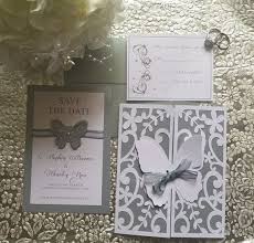 Elegant Butterfly Wedding Invitation Set With Save The Date And Rsvp Response Card Cu Butterfly Wedding Invitations Wedding Invitations Wedding Invitation Sets