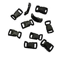 1/2" Black Curved Side Release Plastic Buckles (10 pack) Discounts Available
