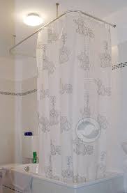 Duschvorhangstange badewanne u form bei lionshome: Duschvorhangstange U Form Barrierefrei Fur Badewannen Oder Dusche Edelstahl Oder Weiss Innenlauf System Shop
