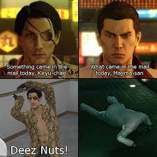 Pin By Joao Vitor On Yakuza In 2021 Yakuza Anime Kiryu Dankest Memes