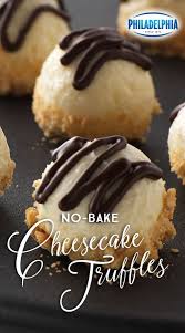 Small But Full Of Delicious Flavor These No Bake Cheesecake Truffles Can T Be Anything But Smooth And Sweet They Food Cheesecake Truffles Delicious Desserts