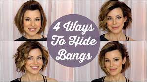 If you cut your hair while it's 4. 4 Quick Ways To Hide Your Bangs Youtube