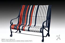 Le Banc De Jardin Ral 5011 3028 7047 La Palette De Couleurs Des Bancs Obiss Peuvent Etre Personnalises Pour Le Gartenbank Metall Kleine Gartenbank Gartenbank