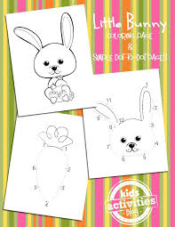 Dot to dot games are educational exercises that have many benefits. Cute Bunny Coloring Pages Simple Bunny Dot To Dot Worksheets