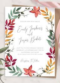 Traditional wedding invitation card at rs 399 pdf cards id 20949056688 Download Printable Leaf Wreath Fall Wedding Invitation Pdf
