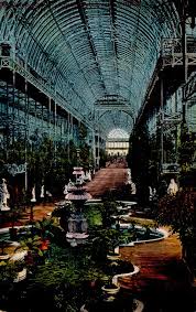 The crystal palace structure, originally situated in hyde park, was built by the company fox and henderson. Inside The Crystal Palace London 1800s Crystal Palace Palace London Exhibition Building