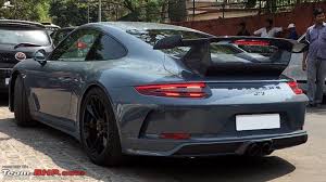 Talking of the rear, the rear screen gets visually extended and beautifully merges with the tailgate grille finished in black to which the third brake light is integrated too. Porsche 911 Gt3 In India Page 6 Team Bhp