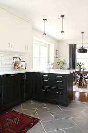 Actually there is no specific benchmark for which kitchen floor tile ideas are best for you. Best 25 Black Kitchen Floor Tiles Ideas On Pinterest Mint Jpg 600 900 Pixels Slate Kitchen Kitchen Renovation Trendy Kitchen Tile