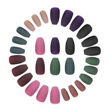 Getting married and just want something beautiful this nail design covers just that. Amazon Com 8 Packs 192 Pcs Short Acrylic Matte Press On Nails Coffin Medium Length Ballerina Professional Nail Art Tips Sets False Nails Supplies Solid Color Fake Nails With Adhesive Tabs Nail File