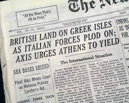 Daily newspaper based in athens, greece. Italy Invades Greece In 1940 Rarenewspapers Com