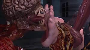 Claire Redfield's feet licked by lickers