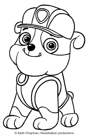 Patrulla Canina Para Colorear Rubble