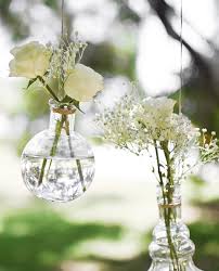 Diy your wedding flowers with this helpful guide. Diy Hanging Flower Vases For Backyard Weddings Beacon Lane Blog
