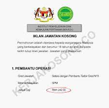 Sardon bin haji jubir was the first minister to lead this ministry. Jawatan Kosong Mardi Ambilan Jawatan Kosong Malaysia Facebook