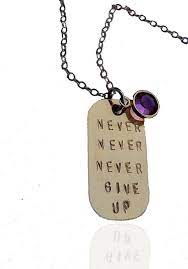 Never Give Up Motivational Quotes Pendant Necklace Etsy Inspirational Necklace Jewelry Inspiration Quote Pendant