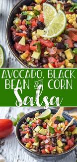 Black Bean Corn Tomato Salad Calories Spice Up Your Fiesta With This Colorfully Delicious Avocado Black Bean And Corn Salsa Diced Tomato Onio Fresh Salsa Recipe Bean Salsa Recipe Corn Bean Salsa