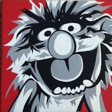 Animal Muppets Pop Art Portrait Acrylic On Canvas By Beachfrogpond Disney Fine Art Animal Muppet Pop Art Animals