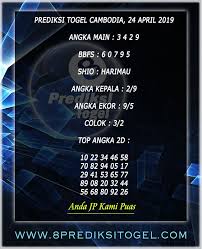 Prediksi Togel Cambodia Bergambar Hari Ini 24 April 2019 12 Mei Manila 5 Mei