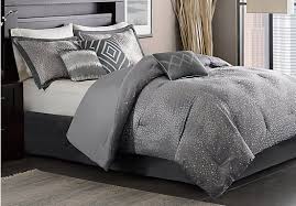 Gray & silver all season microfiber down alternative comforter. Jaylin Gray 7 Pc King Comforter Set