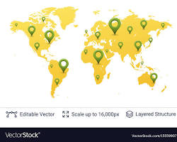 map with location pins resmi