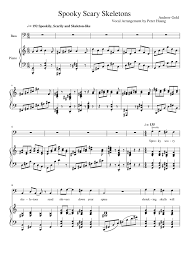 Spooky Scary Skeletons Sheet Music For Piano Voice Download Free In Pdf Or Midi Spooky Scary Sheet Music Piano Sheet Music