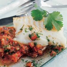 Recette Filet De Cabillaud Concassee De Tomates A La Coriandre Recette En 2020 Filet De Cabillaud Coriandre Cuisson Poisson
