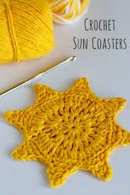 Plus they are super easy since they are flat. Crochet Sun Coasters For Summer Parties Make And Takes